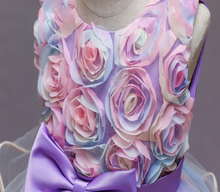 Load image into Gallery viewer, "Arna" Royal Gown Collection - Flower Dresses For Girls Elegant Rainbow Tutu Ball Gown 4-10 Year