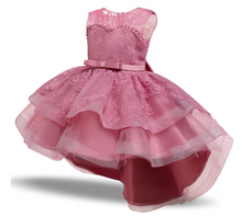 Load image into Gallery viewer, "Arna" Royal Gown Collection - Flower Dresses For Girls Elegant Rainbow Tutu Ball Gown 4-10 Year