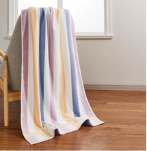 Load image into Gallery viewer, Luxury Towels - Choice of Colours - x2 - 100% Cotton Super Absorbent Comfortable Stripe