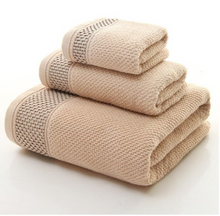 Load image into Gallery viewer, High-Grade - 100% Cotton Towels 3 Piece Luxury Hotel & Spa Quality Bath Towel Set