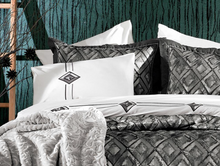 Load image into Gallery viewer, "Arna Lisa" Royal Collection Bedding Set - 11 Piece Black