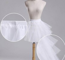 Load image into Gallery viewer, "Arna" Royal Gown Collection - White Flower girl Petticoat Tulle Ruffle Short Crinoline Petticoats Lady Girls Child Underskirt