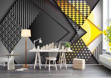 Load image into Gallery viewer, "Arna" Collections - DIY - Custom Photo Wallpaper Mural Golden Sculpture Wall Background Wall 3D Wall Papers Home Decor
