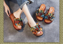 Load image into Gallery viewer, "Arna" Collection Shoes - Handcrafted Original Leathers - Women Slippers