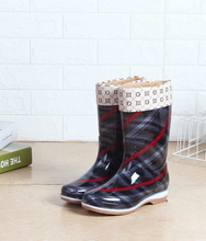 Load image into Gallery viewer, Rainboots/Gumboots Women High-Top NON-SLIP, WATERPROOF, PVC