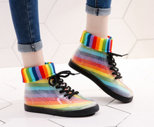 Load image into Gallery viewer, Modern - Short Martin Rain Boots Non-Slip Rain Shoes Rubber Transparent