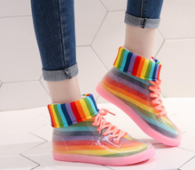 Load image into Gallery viewer, Modern - Short Martin Rain Boots Non-Slip Rain Shoes Rubber Transparent