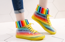 Load image into Gallery viewer, Modern - Short Martin Rain Boots Non-Slip Rain Shoes Rubber Transparent