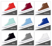 Load image into Gallery viewer, SPECIAL Personalised - Customised Shoes - Canvas Flat High-Top Casual - Make your Limited Edition (Photo/Picture/Logo/Pattern/Print)