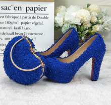 Load image into Gallery viewer, Limited Edition - Luxury Lace Shoe Set - Many colours & Sizes (Shoe + Clutch)