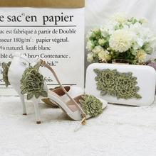 Load image into Gallery viewer, Limited Edition - Luxury Lace Shoe Set - Many colours & Sizes (Shoe + Clutch)