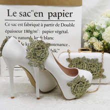 Load image into Gallery viewer, Limited Edition - Luxury Lace Shoe Set - Many colours & Sizes (Shoe + Clutch)