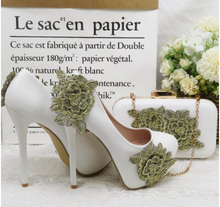 Load image into Gallery viewer, Limited Edition - Luxury Lace Shoe Set - Many colours & Sizes (Shoe + Clutch)