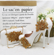 Load image into Gallery viewer, Limited Edition - Luxury Lace Shoe Set - Many colours & Sizes (Shoe + Clutch)