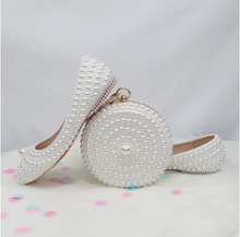 Load image into Gallery viewer, Limited Edition - Luxury Lace Shoe Set - Many colours & Sizes (Shoe + Clutch) Wedding