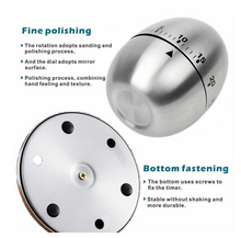 Load image into Gallery viewer, Chef Cooking Timer Kitchen Stainless Steel Eggs 60 Minutes Mechanical Alarm Clock Time Clock Time Management