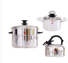 Load image into Gallery viewer, 60 Minutes Kitchen Timer Stainless Steel Timer Clock Kitchen Gadget Manual Mechanical Clockwork Cooking Alarm Reminder