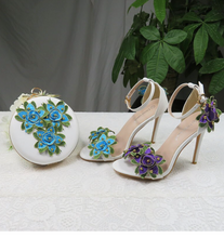 Load image into Gallery viewer, Limited Edition - Luxury Lace Shoe Set - Many colours & Sizes (Shoe + Clutch)