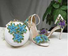 Load image into Gallery viewer, Limited Edition - Luxury Lace Shoe Set - Many colours & Sizes (Shoe + Clutch)