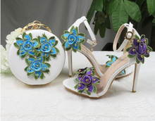 Load image into Gallery viewer, Limited Edition - Luxury Lace Shoe Set - Many colours & Sizes (Shoe + Clutch)