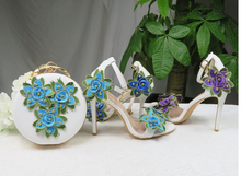 Load image into Gallery viewer, Limited Edition - Luxury Lace Shoe Set - Many colours & Sizes (Shoe + Clutch)