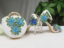 Load image into Gallery viewer, Limited Edition - Luxury Lace Shoe Set - Many colours & Sizes (Shoe + Clutch)