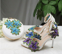 Load image into Gallery viewer, Limited Edition - Luxury Lace Shoe Set - Many colours & Sizes (Shoe + Clutch)