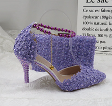 Load image into Gallery viewer, Limited Edition - Luxury Lace Shoe Set - Many colours & Sizes (Shoe + Clutch)