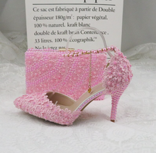 Load image into Gallery viewer, Limited Edition - Luxury Lace Shoe Set - Many colours & Sizes (Shoe + Clutch)