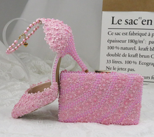 Load image into Gallery viewer, Limited Edition - Luxury Lace Shoe Set - Many colours & Sizes (Shoe + Clutch)