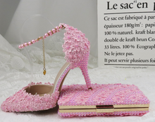 Load image into Gallery viewer, Limited Edition - Luxury Lace Shoe Set - Many colours & Sizes (Shoe + Clutch)