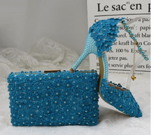 Load image into Gallery viewer, Limited Edition - Luxury Lace Shoe Set - Many colours & Sizes (Shoe + Clutch)