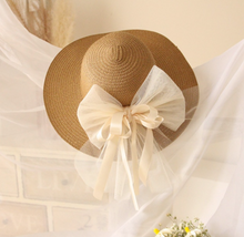 Load image into Gallery viewer, "Arna" Collection - Girls Hats - Many Sizes and Colours (2-6 years) Straw with Bow