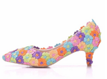 Load image into Gallery viewer, Limited Edition - Luxury Lace Shoe Set - Many Styles/Colours & Sizes (Shoe + Clutch) Wedding