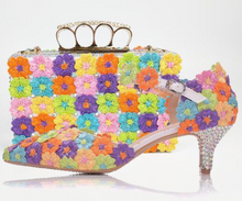 Load image into Gallery viewer, Limited Edition - Luxury Lace Shoe Set - Many Styles/Colours & Sizes (Shoe + Clutch) Wedding