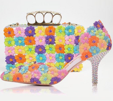 Load image into Gallery viewer, Limited Edition - Luxury Lace Shoe Set - Many Styles/Colours & Sizes (Shoe + Clutch) Wedding