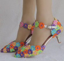 Load image into Gallery viewer, Limited Edition - Luxury Lace Shoe Set - Many Styles/Colours & Sizes (Shoe + Clutch) Wedding