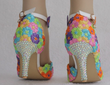 Load image into Gallery viewer, Limited Edition - Luxury Lace Shoe Set - Many Styles/Colours & Sizes (Shoe + Clutch) Wedding