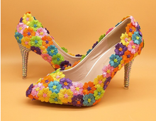 Load image into Gallery viewer, Limited Edition - Luxury Lace Shoe Set - Many Styles/Colours & Sizes (Shoe + Clutch) Wedding