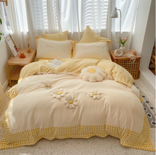 Load image into Gallery viewer, "Arna's" Collection - Luxury Flannel Velvet #D Mushrooms Bedding Set 6 piece Twin/Single