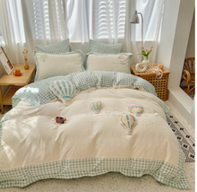 Load image into Gallery viewer, "Arna's" Collection - Luxury Flannel Velvet #D Mushrooms Bedding Set 6 piece Twin/Single