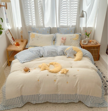 Load image into Gallery viewer, "Arna's" Collection - Luxury Flannel Velvet #D Mushrooms Bedding Set 6 piece Twin/Single