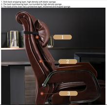 Load image into Gallery viewer, "Arna Royal Victorian Collection" Luxury Plus Furniture - Office Leather Reclining Business Chair CEO