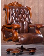 Load image into Gallery viewer, "Arna Royal Victorian Collection" Luxury Plus Furniture - Office Leather Massage Reclining Business Chair CEO