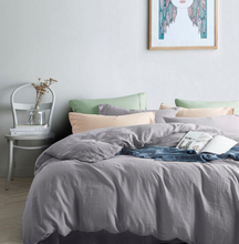 Load image into Gallery viewer, "Arna Lisa" Royal Collection - 100% Pure Linen Comfortable Breathable Bedding Set Natural Plant Fiber Flax Duvet Cover