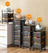 Load image into Gallery viewer, Versatile Storage Set on Casters - Multi-layer Baskets Kitchen/Bedroom/Bathroom/Sewing Room/Toys