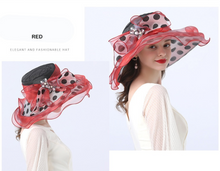 Load image into Gallery viewer, "Arna" Collection - Luxury Hats - Sheer Elegance Flower Organza Hat