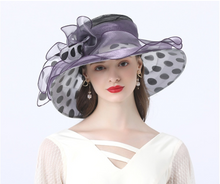 Load image into Gallery viewer, "Arna" Collection - Luxury Hats - Sheer Elegance Flower Organza Hat