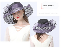Load image into Gallery viewer, "Arna" Collection - Luxury Hats - Sheer Elegance Flower Organza Hat