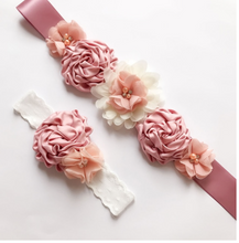 Load image into Gallery viewer, Arna's Royal Collection - Flower Belt & Head Piece (Children) Bridal